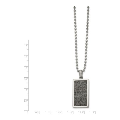 Stainless Steel Dog Tag Pendant Necklace – view 3