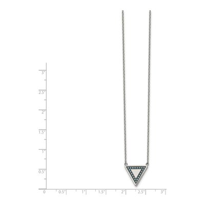 Stainless Steel Turquoise Triangle Necklace – view 4