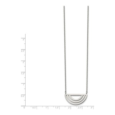 Stainless Steel Half Circle Necklace – view 3
