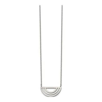 Stainless Steel Half Circle Necklace