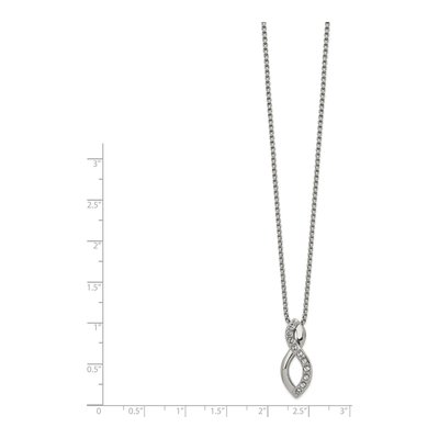 Stainless Steel Crystal Infinity Pendant Necklace – view 3