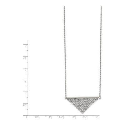 Stainless Steel Crystal Triangle Necklace – view 3