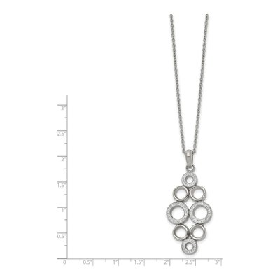 Stainless Steel Crystal Circles Pendant Necklace – view 3