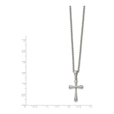Stainless Steel Cross Pendant Necklace – view 3