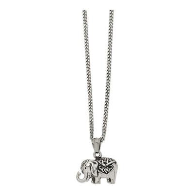 Stainless Steel Elephant Pendant Necklace – view 3