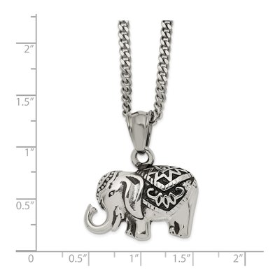 Stainless Steel Elephant Pendant Necklace – view 4