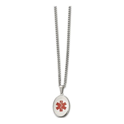 Stainless Steel Medical ID Necklace