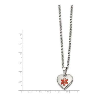 Stainless Steel Medical ID Necklace – view 3