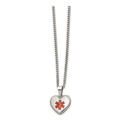 Stainless Steel Medical ID Necklace