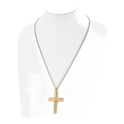 Stainless Steel Crucifix Pendant Necklace – view 3