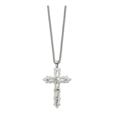 Stainless Steel Cutout Crucifix Necklace – view 3