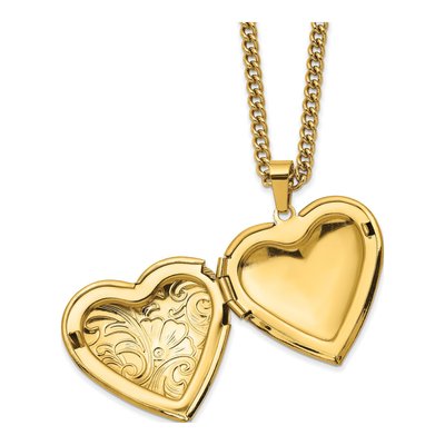 Stainless Steel Heart Locket Necklace – view 3
