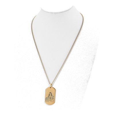 Stainless Steel Jesus Dog Tag Necklace – view 3