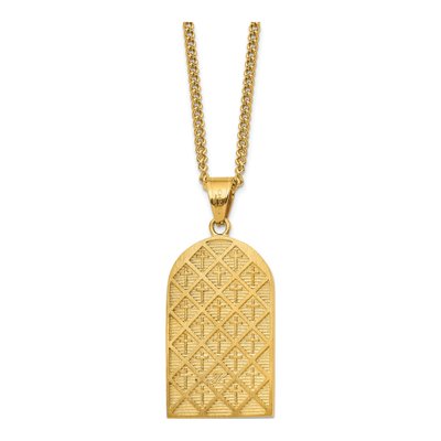Stainless Steel Crystal Blessed Mary Pendant Necklace – view 4