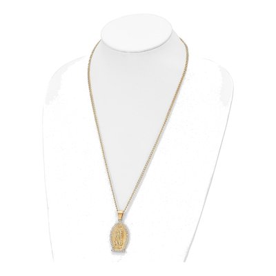 Stainless Steel Crystal Guadalupe Pendant Necklace – view 5
