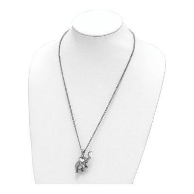 Stainless Steel 3D Elephant Pendant Necklace – view 5