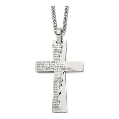Stainless Steel Broken Cross Necklace
