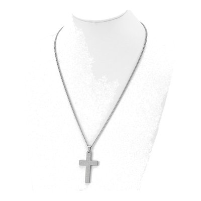 Stainless Steel Lord's Prayer Cross Necklace – view 3