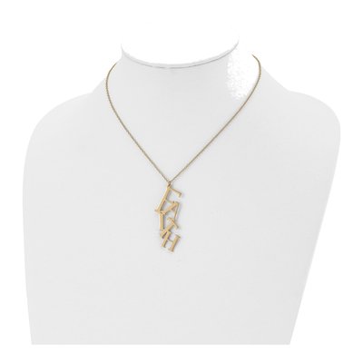 Stainless Steel Faith Pendant Necklace – view 3