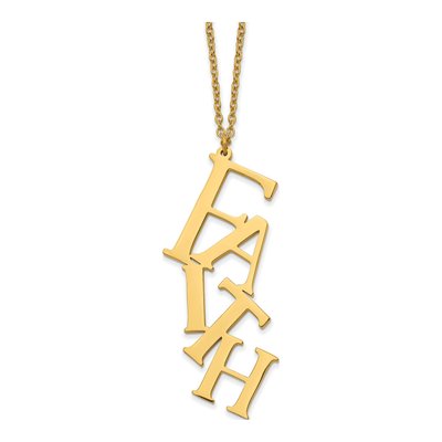 Stainless Steel Faith Pendant Necklace