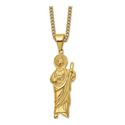 Stainless Steel Saint Jude Pendant Necklace