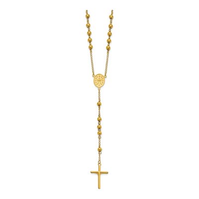 Stainless Steel IP Rosary Necklace – view 3