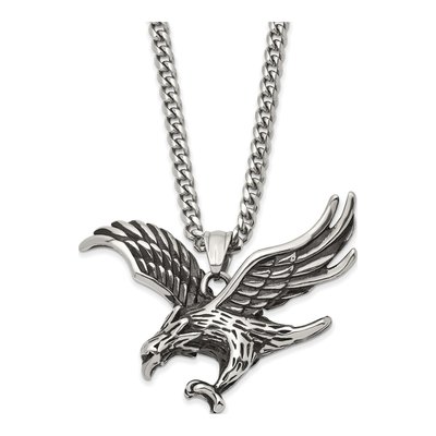 Stainless Steel Eagle Pendant Necklace