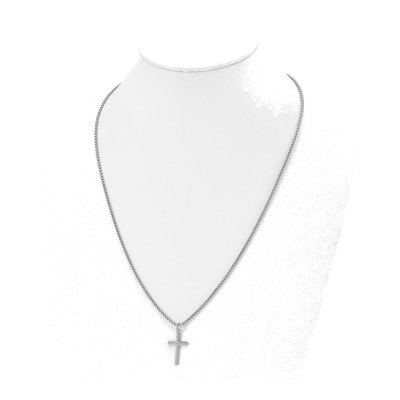 Stainless Steel Cross Pendant Necklace – view 3