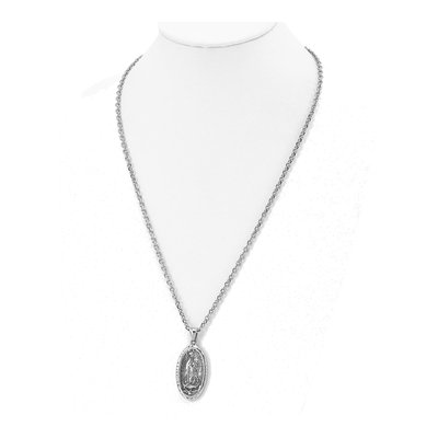 Stainless Steel Guadalupe Pendant Necklace – view 3