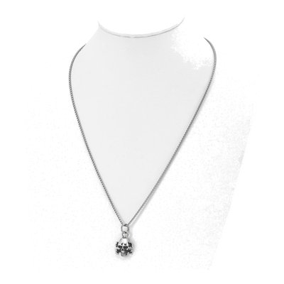 Stainless Steel Skull Crossbones Necklace – view 3