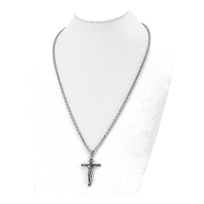Stainless Steel INRI Crucifix Necklace – view 4