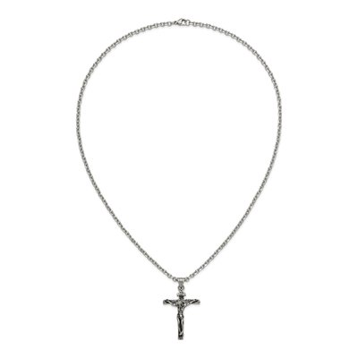 Stainless Steel INRI Crucifix Necklace – view 5