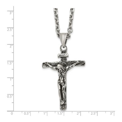 Stainless Steel INRI Crucifix Necklace – view 6