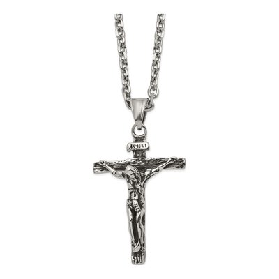Stainless Steel INRI Crucifix Necklace