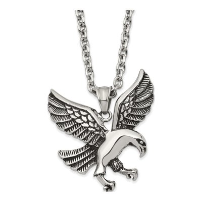 Stainless Steel Eagle Pendant Necklace