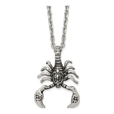 Stainless Steel Scorpion Pendant Necklace