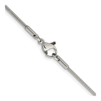 Stainless Steel 1.2mm Square Snake Chain – view 4