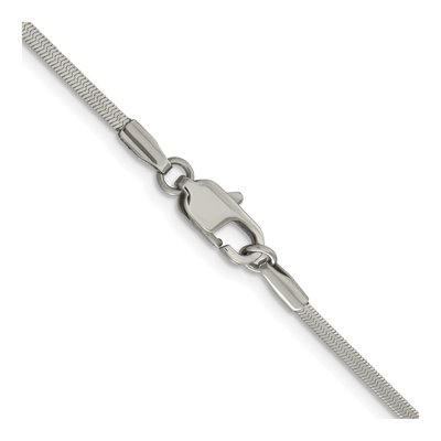 Stainless Steel 1.5mm Square Snake Chain – view 4