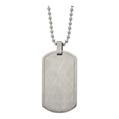 Stainless Steel Dog Tag Pendant Necklace