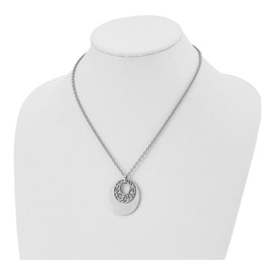 Stainless Steel Flower Cutout Pendant Necklace – view 3