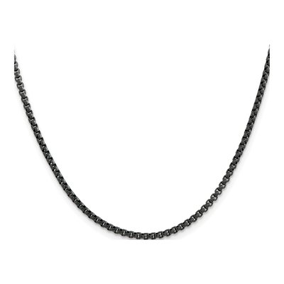 Stainless Steel 2.5mm Blue Grey IP Box Chain – view 3
