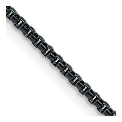Stainless Steel 2.5mm Blue Grey IP Box Chain