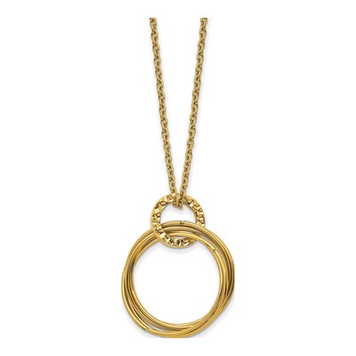 Stainless Steel Circle Cable Necklace
