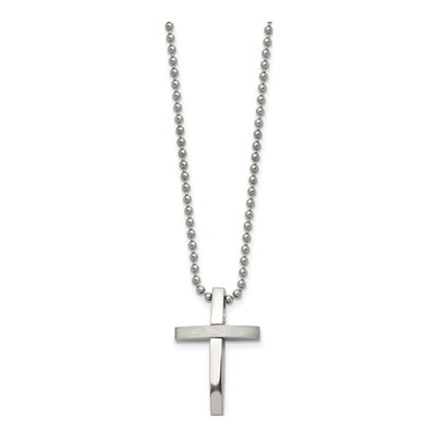 Stainless Steel Cross Pendant Necklace – view 5