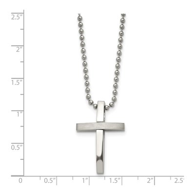 Stainless Steel Cross Pendant Necklace – view 7