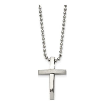 Stainless Steel Cross Pendant Necklace
