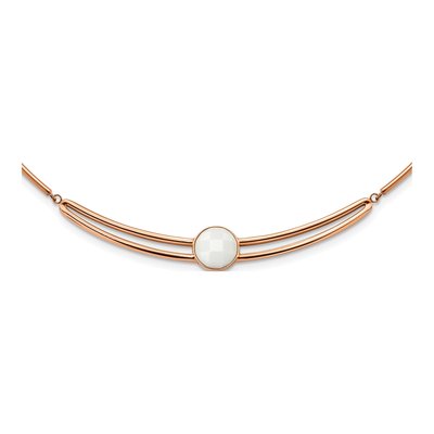 Stainless Steel Crystal IP Choker Necklace
