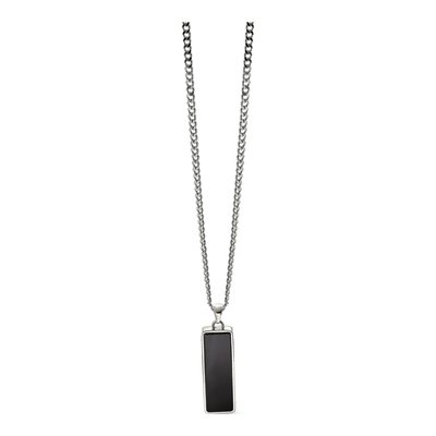 Stainless Steel Onyx Necklace – view 3