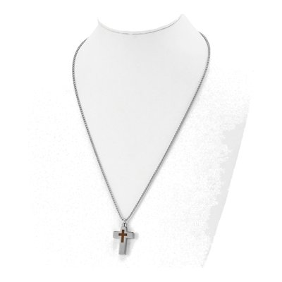 Stainless Steel Cross Ash Holder Necklace – view 4