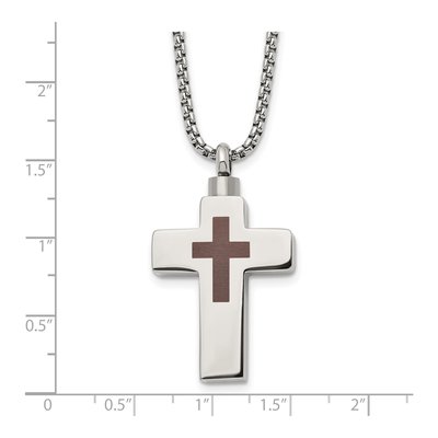 Stainless Steel Cross Ash Holder Necklace – view 5